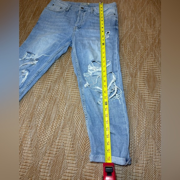 Topshop Moto Hayden Light Wash Ripped Denim Jeans,Women's W28,L30 - Picture 8 of 8